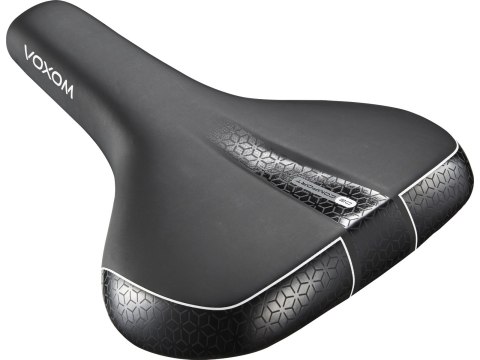 Voxom Saddle Sa18 czarny, satin steel rail, czarny bumpers