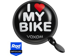 Voxom Bicycle Bell Kl17, czarny, i love my bike