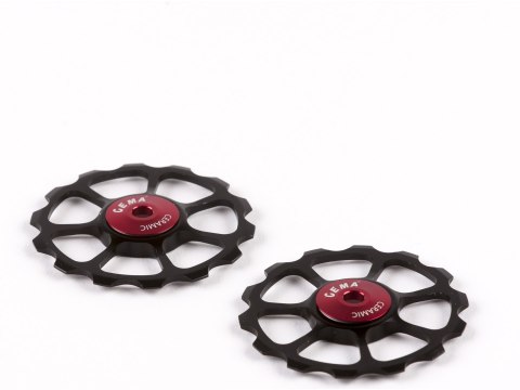 10/11V Pulley wheels (OS 12-14T) Ceramic - czarny