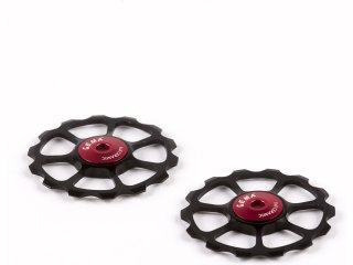 10/11V Pulley wheels (OS 12-14T) Full Ceramic - czarny