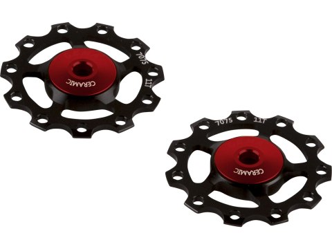 12V Pulley wheels Stainless - czarny