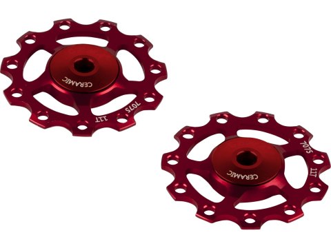 9/10/11V Pulley wheels Ceramic - red