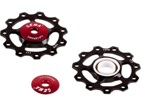 9/10/11V Pulley wheels Full Ceramic - czarny
