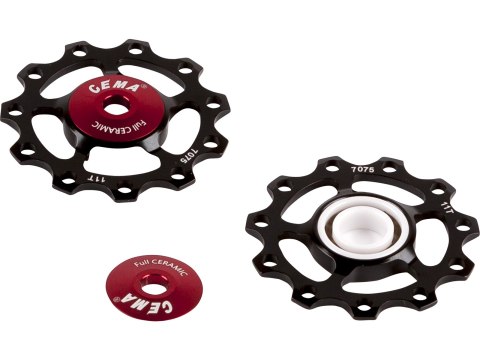 9/10/11V Pulley wheels Full Ceramic - czarny