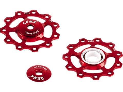 9/10/11V Pulley wheels Full Ceramic - red
