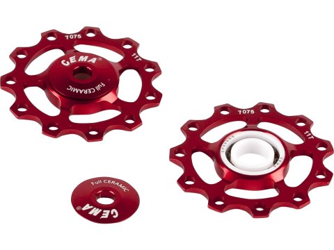 9/10/11V Pulley wheels Full Ceramic - red