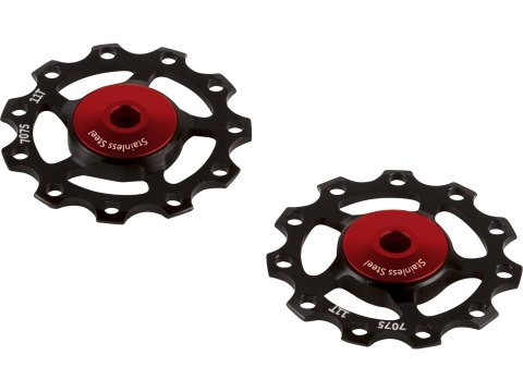9/10/11V Pulley wheels Stainless - czarny