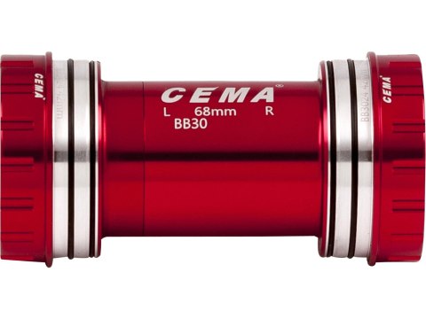 BB30 for SRAM GXP W: 68/73 x ID: 42 mm Ceramic - Red, Interlock