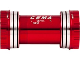 BB30 for Shimano W: 68/73 x ID: 42 mm Ceramic - Red, Interlock