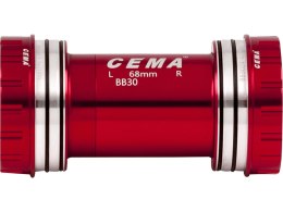 BB30 for Shimano W: 68/73 x ID: 42 mm Stainless Steel - Red, Interlock