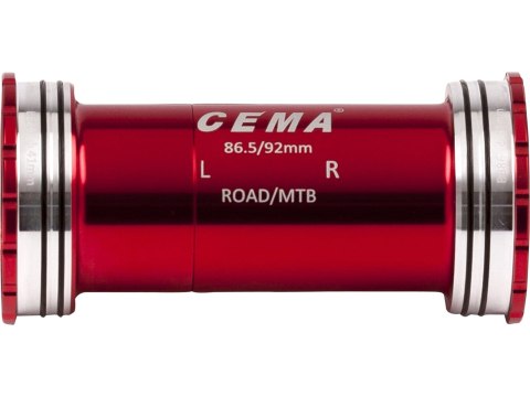 BB86-BB92 for SRAM GXP W: 86,5/92 x ID: 41 mm Ceramic - Red, Interlock