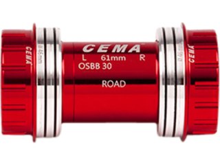 OSBB for SRAM GXP W: 61 x ID: 46 mm Ceramic - Red, Interlock