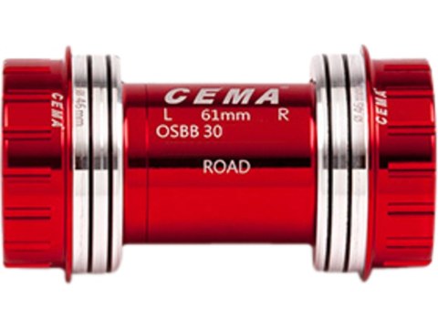 OSBB for SRAM GXP W: 61 x ID: 46 mm Stainless Steel - Red, Interlock