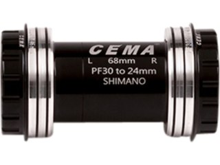 PF30 for Shimano W: 68/73 x ID: 46 mm Ceramic - Czarny, Interlock