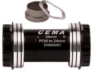 PF30 for Shimano W: 68/73 x ID: 46 mm Ceramic - Czarny, Interlock