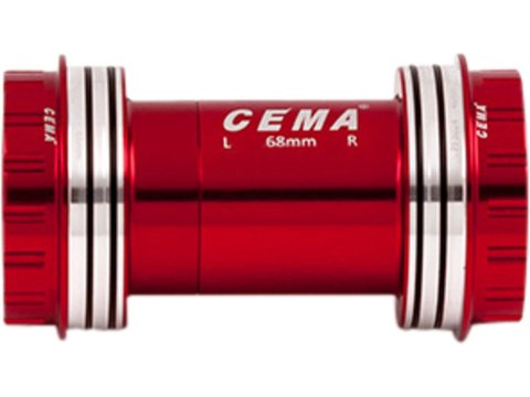 PF30 for Shimano W: 68/73 x ID: 46 mm Ceramic - Red, Interlock