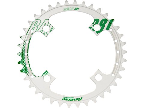 REVERSE Kettenblatt Race SL Style 104mm 38T weiß-grün