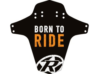 REVERSE Mudfender Born to Ride (Schwarz/Fox-Orange)