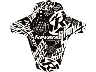 REVERSE Mudfender Nico Vink Stickerbomb (Schwarz/Weiß)