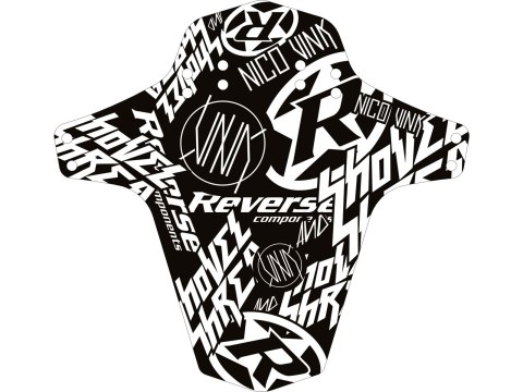 REVERSE Mudfender Nico Vink Stickerbomb (Schwarz/Weiß)