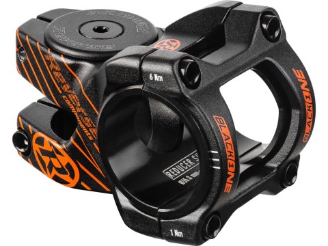 REVERSE Vorbau Czarny-ONE D-2 35mm Ø31,8 & Ø35mm (Schwarz/F-Orange) inkl. Top Cap, Schraube, Kralle