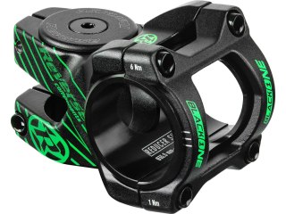 REVERSE Vorbau Czarny-ONE D-2 35mm Ø31,8 & Ø35mm (Schwarz/Grün) inkl. Top Cap, Schraube, Kralle