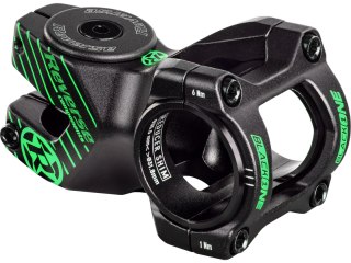 REVERSE Vorbau Czarny-ONE D-2 50mm Ø31,8 & Ø35mm (Schwarz/Grün) inkl. Top Cap, Schraube, Kralle