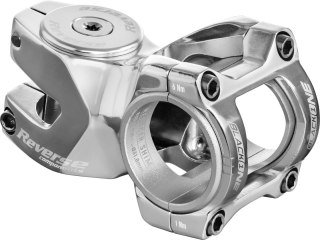 REVERSE Vorbau Czarny-ONE Titanium D-2 50mm Ø31,8 & Ø35mm (Silber) inkl. Top Cap, Schraube, Kralle