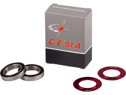 Sparepart bearing kit for CEMA BB Includes 2 bearings and 2 covers CEMA 24 mm and GXP - Stainless - Re