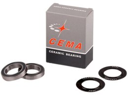 Sparepart bearing kit for CEMA BB Includes 2 bearings and 2 covers CEMA 30 mm - Ceramic - Black