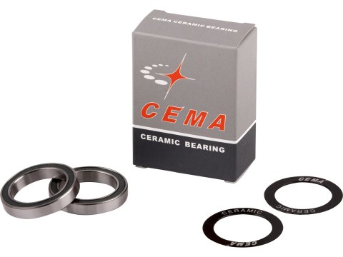 Sparepart bearing kit for CEMA BB Includes 2 bearings and 2 covers CEMA 30 mm - Ceramic - Czarny
