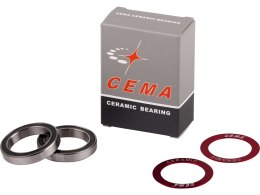 Sparepart bearing kit for CEMA BB Includes 2 bearings and 2 covers CEMA 30 mm - Ceramic - Red