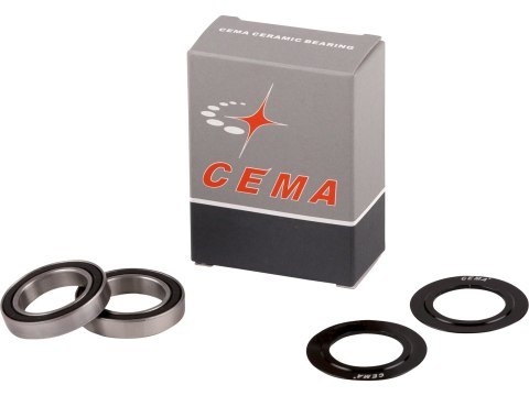 Sparepart bearing kit for CEMA BB Includes 2 bearings and 2 covers CEMA 30 mm - Stainless - Czarny