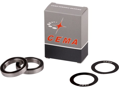 Sparepart bearing kit for CEMA BB Includes 2 bearings and 2 covers CEMA 30 mm - Stainless - Czarny