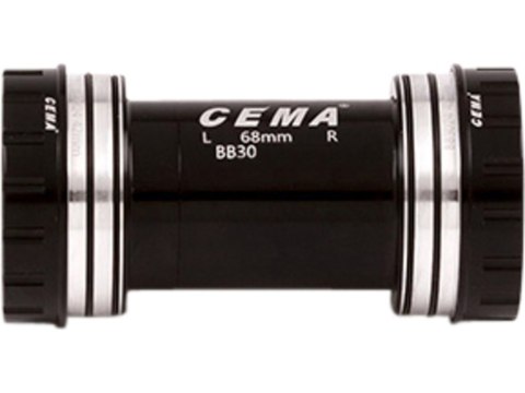 CEMA BB30 for Shimano W: 68/73 x ID: 42 mm Stainless Steel - Czarny, Interlock