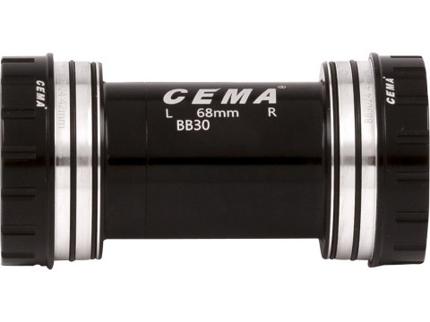 CEMA BB30 for Shimano W: 68/73 x ID: 42 mm Stainless Steel - Czarny, Interlock
