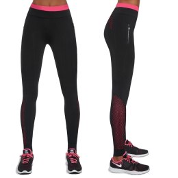 Bas Black Damskie sportowe legginsy BAS BLACK Inspire - Kolor Czarno-różowy, Rozmiar S