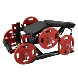 Steelflex Maszyna na mięśnie nóg - Steelflex PlateLoad Line PLLC - Kolor Czarno-czerwony