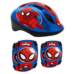 Spiderman Zestaw rowerowy kask dziecięcy + ochraniacze Spiderman