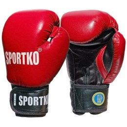 SportKO Rękawice bokserskie SportKO PK1 - Kolor Czerwony, Rozmiar 10 oz