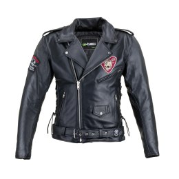 W-TEC Black Heart Skórzana kurtka motocyklowe W-TEC Black Heart Perfectis - Kolor Czarny, Rozmiar 3XL