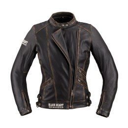 W-TEC Black Heart Damska skórzana kurtka motocyklowa W-TEC Black Heart Lizza - Kolor Brązowy Vintage, Rozmiar 3XL