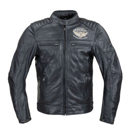 W-TEC Black Heart Męska skórzana kurtka motocyklowa W-TEC Black Heart Wings Leather Jacket - Kolor Czarny, Rozmiar 3XL