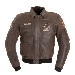 W-TEC Black Heart Męska skórzana kurtka motocyklowa W-TEC Black Heart Bomber - Kolor Brązowy Vintage, Rozmiar 4XL