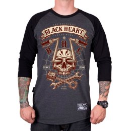BLACK HEART Koszulka z długim rękawem longsleeve BLACK HEART Chopper Skull RG - Kolor Szary, Rozmiar M