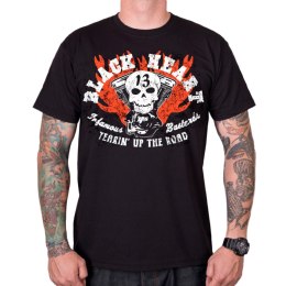BLACK HEART T-shirt koszulka BLACK HEART Flathead Skull - Kolor Czarny, Rozmiar XXL