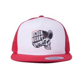 BLACK HEART Czapka z daszkiem BLACK HEART Speedy Red Trucker - Kolor Czerwono-Biały