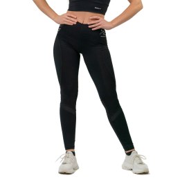 Nebbia Legginsy damskie z wysokim stanem Nebbia FIT Activewear 443 - Kolor Czarny, Rozmiar M