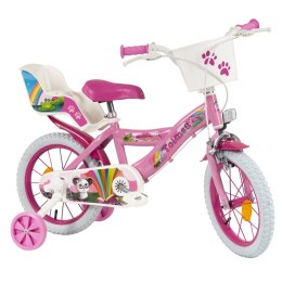 Toimsa Rower dziecięcy z bocznymi kółkami, koszem, siodełkiem dla lalki Toimsa Fantasy 14"