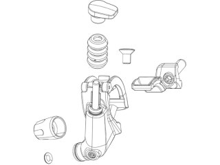 RockShox REMOTE HYDRAULIC HOSE KIT - 2000M XLOC FULL SPRINT CONNECTAMAJIG (INCLUDES, BARB